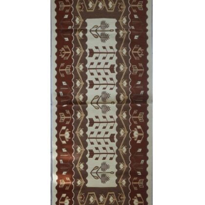 Covor bumbac cu lalele - maro -0